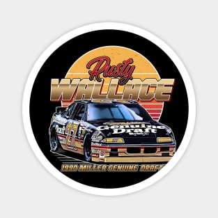 Rusty Wallace Miller Retro 80s Magnet